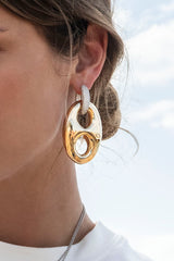 APM Monaco XL Grain de Café Earrings in Silver