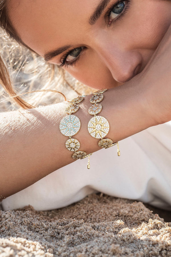 APM Monaco Soleil Adjustable Bracelet in Yellow Gold