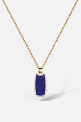 Lapis Lazuli Medal Chain Necklace