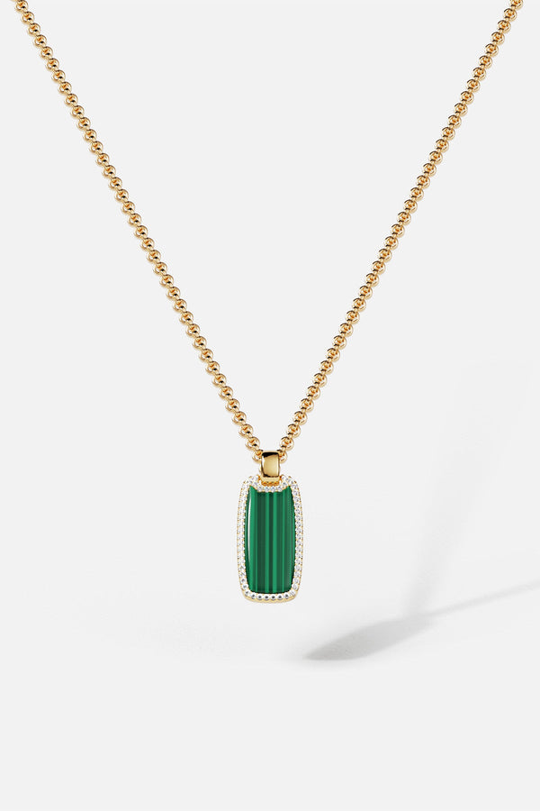 Malachite Medal Adjustable Necklace