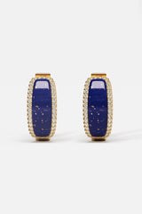 Lapis Lazuli Hoop Earrings