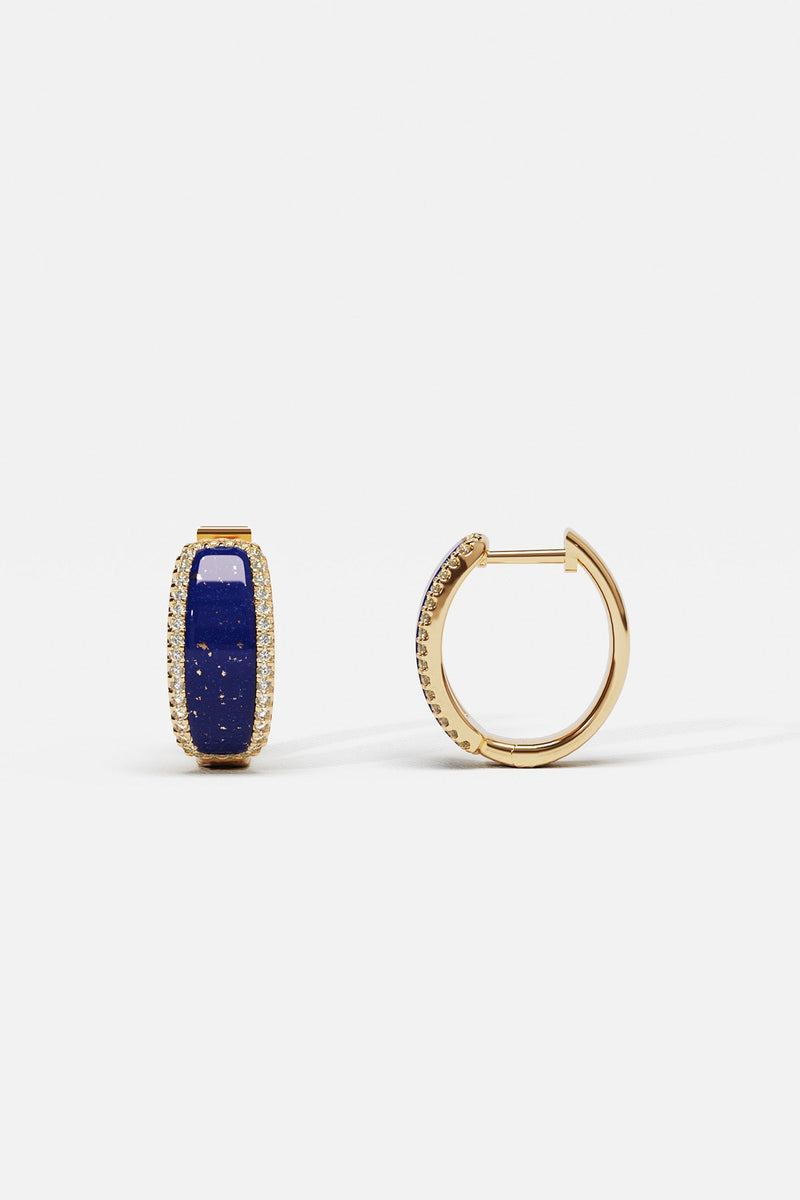 Lapis Lazuli Hoop Earrings