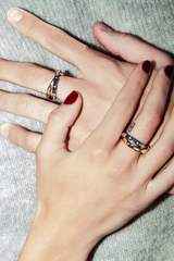 LOVE OUR PLANET Morse Code Double Ring