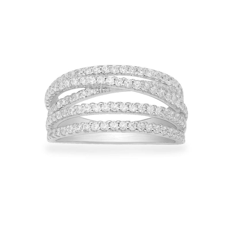 Five-Hoop Ring - White Silver