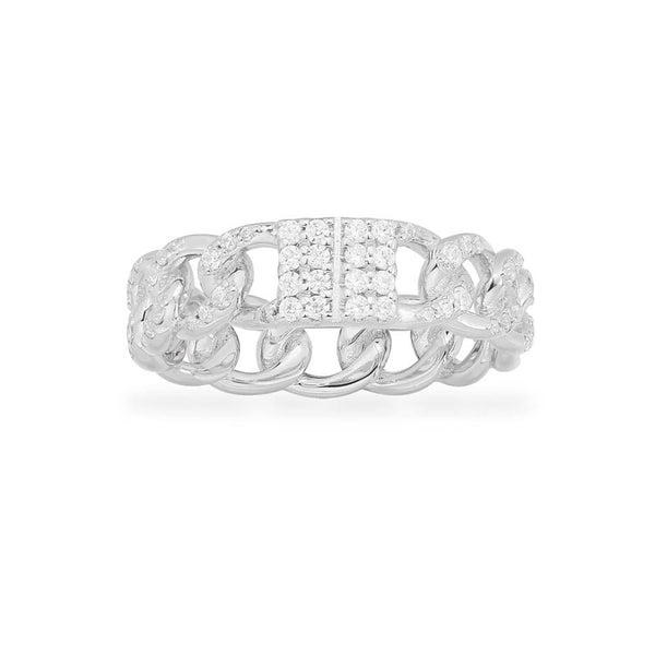 Chain Ring - White Silver