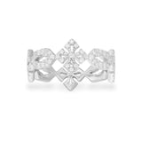 Cross Ring - White Silver