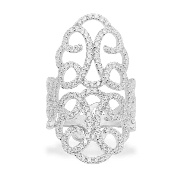 Arabesque Ring - White Silver