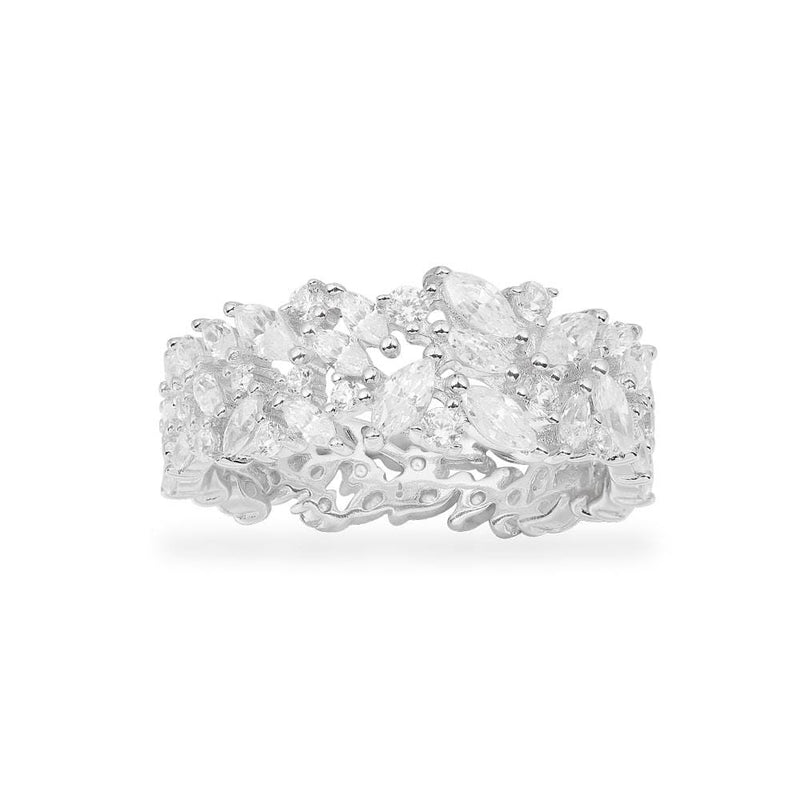 Festival Double Ring - White Silver