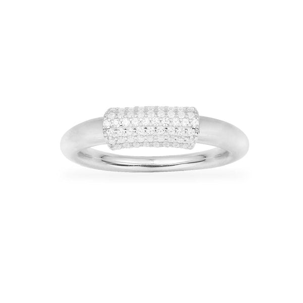 Chain Link Ring - White Silver