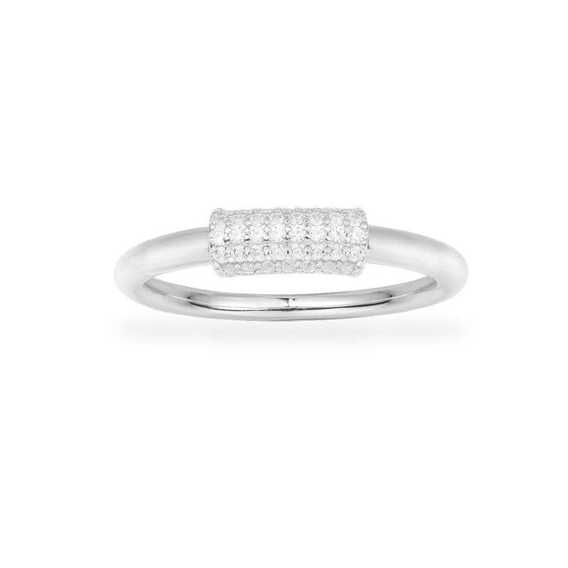 Chain Link Dainty Ring - White Silver