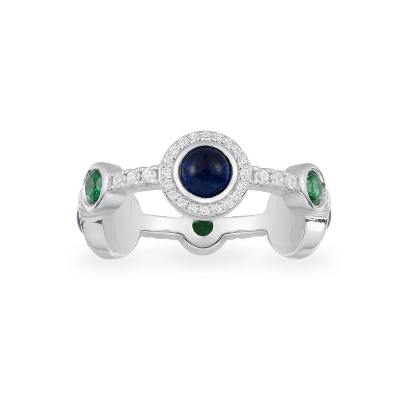 Green and Blue Stones Ring