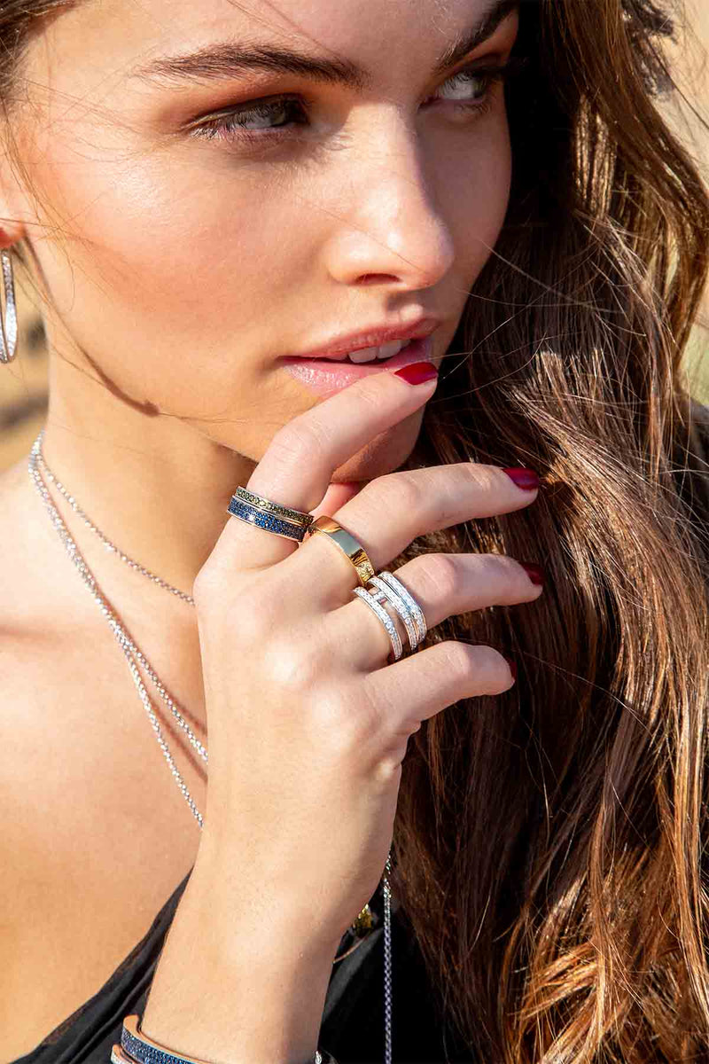 APM MONACO Dainty Pavé Ring In Silver