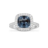 Blue Square Pavé Ring