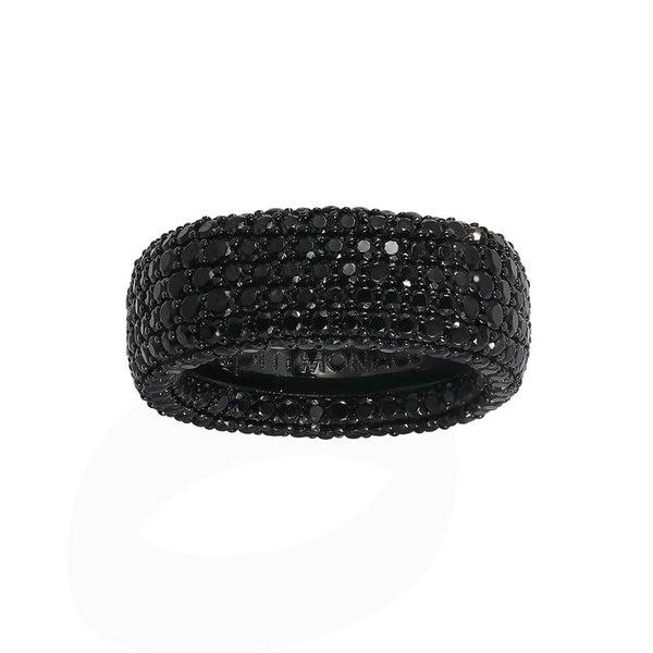 Black Chunky Pavé Ring