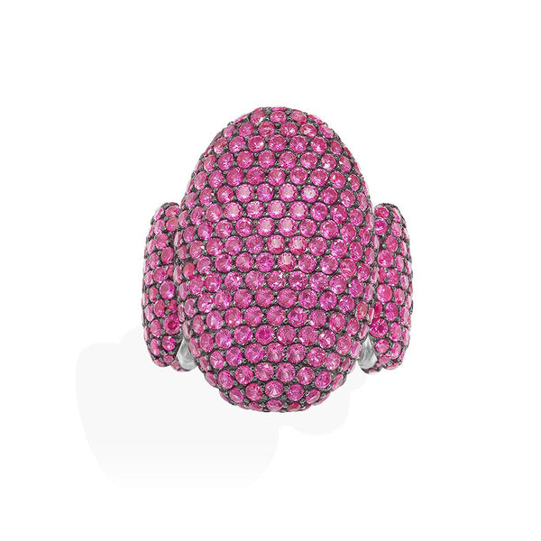 Bold Fuchsia Oval Ring