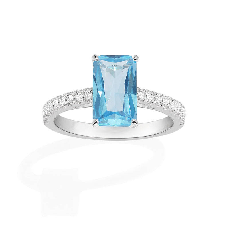 Éclat Lagoon Blue Pavé Ring