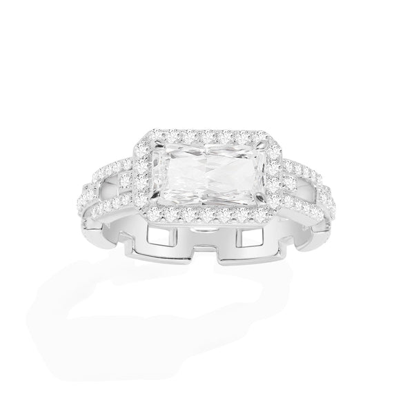 Pavé Rectangle Chain Ring