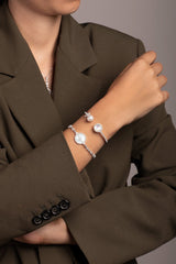 Star Adjustable Bracelet - White Silver