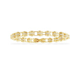 Biker Chain Bracelet - Yellow Silver