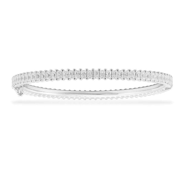 Éclat Dainty Bangle - White Silver