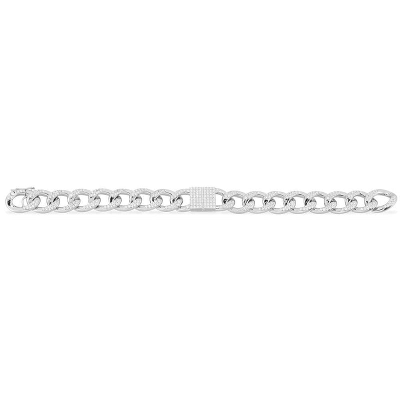 White Chain Bracelet - White Silver