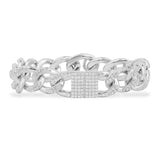 White Chain Bracelet - White Silver