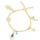 Marine Adjustable Bracelet - Yellow Silver