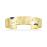 Embellished Sun & Moon Open Cuff - Yellow Silver