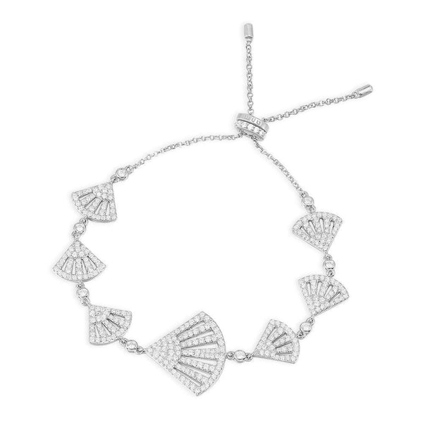 Flamenco Adjustable Bracelet - White Silver