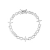 Cutout Stars Bracelet - White Silver