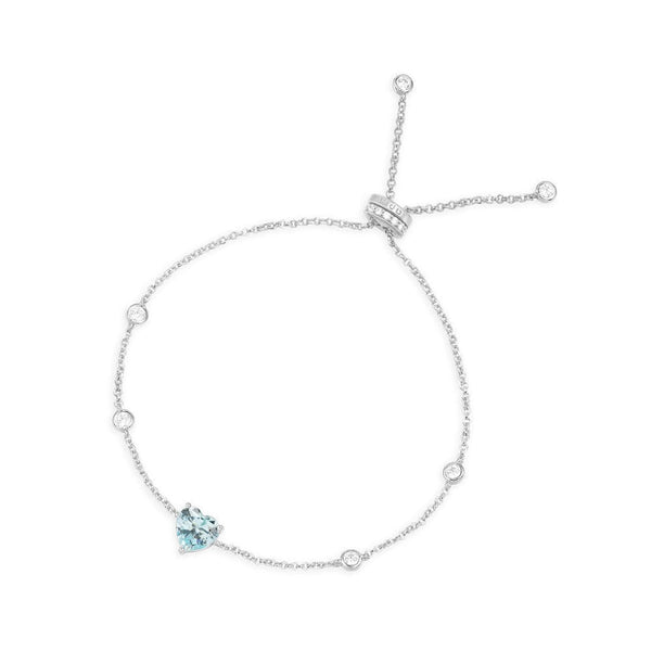 Blue Heart Adjustable Bracelet