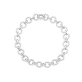 Pavé Round Chain Bracelet - silver