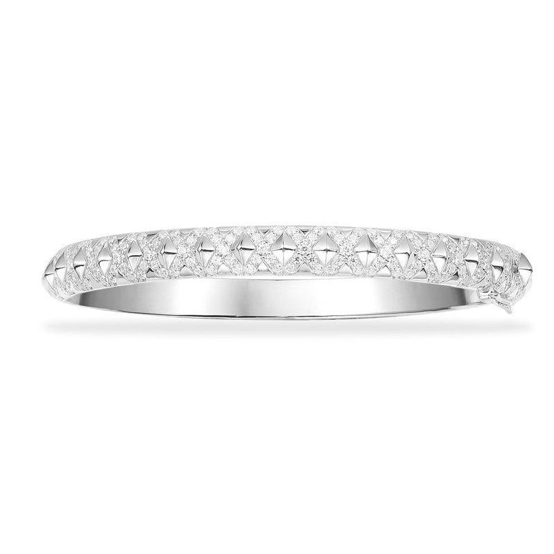 Spike Chunky Bangle - silver