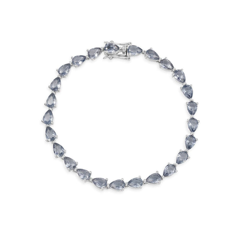 Grey Drop Bracelet - silver