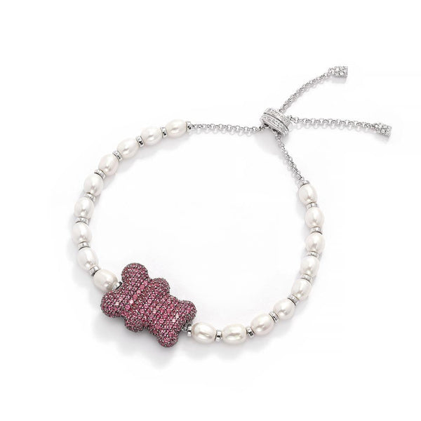 MALU Yummy Bear Adjustable Bracelet with Pearls