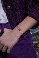 APM Monaco MALU Yummy Bear Adjustable Bracelet with Pearls in Silver