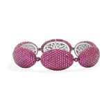 Fuchsia Oval Bracelet