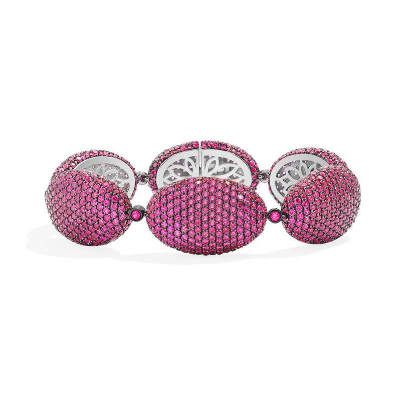 Fuchsia Oval Bracelet