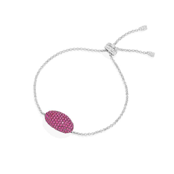 Fuchsia Oval Adjustable Bracelet