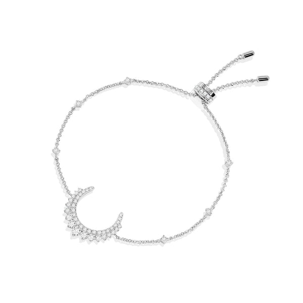 Pavé Lune Adjustable Bracelet