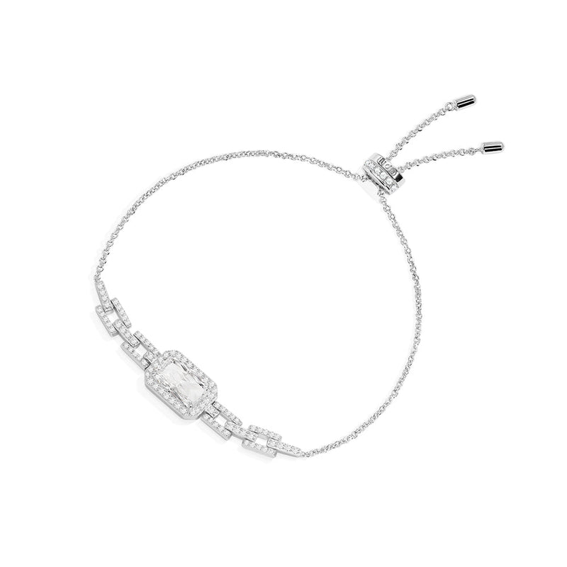 Pavé Rectangle Adjustable Chain Bracelet