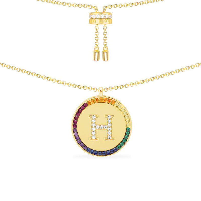 Rainbow Alphabet Adjustable Necklace