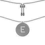 Alphabet Adjustable Necklace - Dark Grey Silver