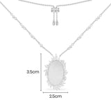 Festival Nacre Adjustable Necklace - White Silver