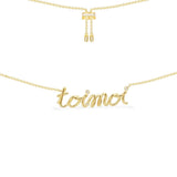 Toi Moi Adjustable Necklace - Yellow Silver