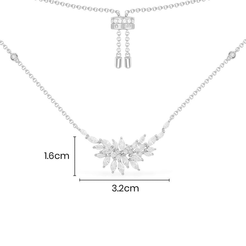 Festival Adjustable Necklace - White Silver