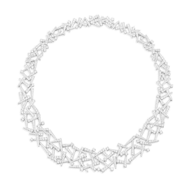 Festival Choker - White Silver