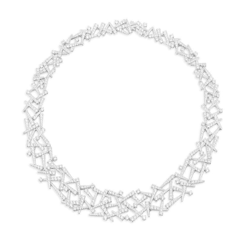 Festival Choker - White Silver