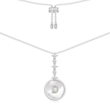 Alphabet Eternelle Adjustable Necklace - White Silver