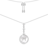 Alphabet Eternelle Adjustable Necklace - White Silver